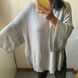 Ann Taylor oversized tunic sweater wide sleeves